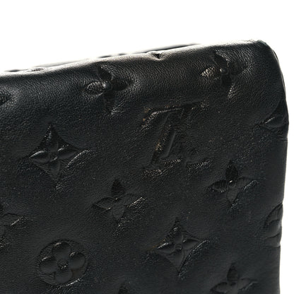 Louis Vuitton Lambskin Embossed Monogram Coussin PM Black 12 of 15