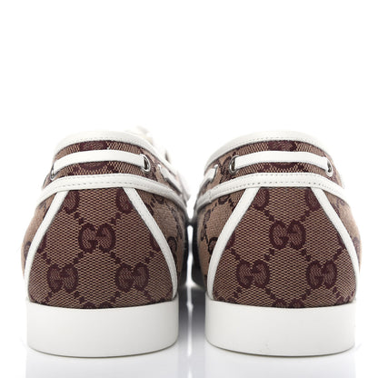 Gucci Monogram Mens Boat Shoes 9 Sahara Rubino White 7 of 11