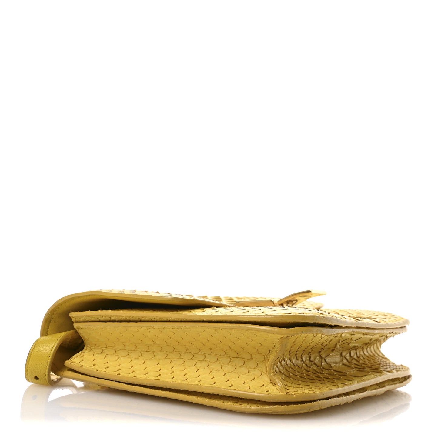 Snakeskin Medium Classic Box Yellow