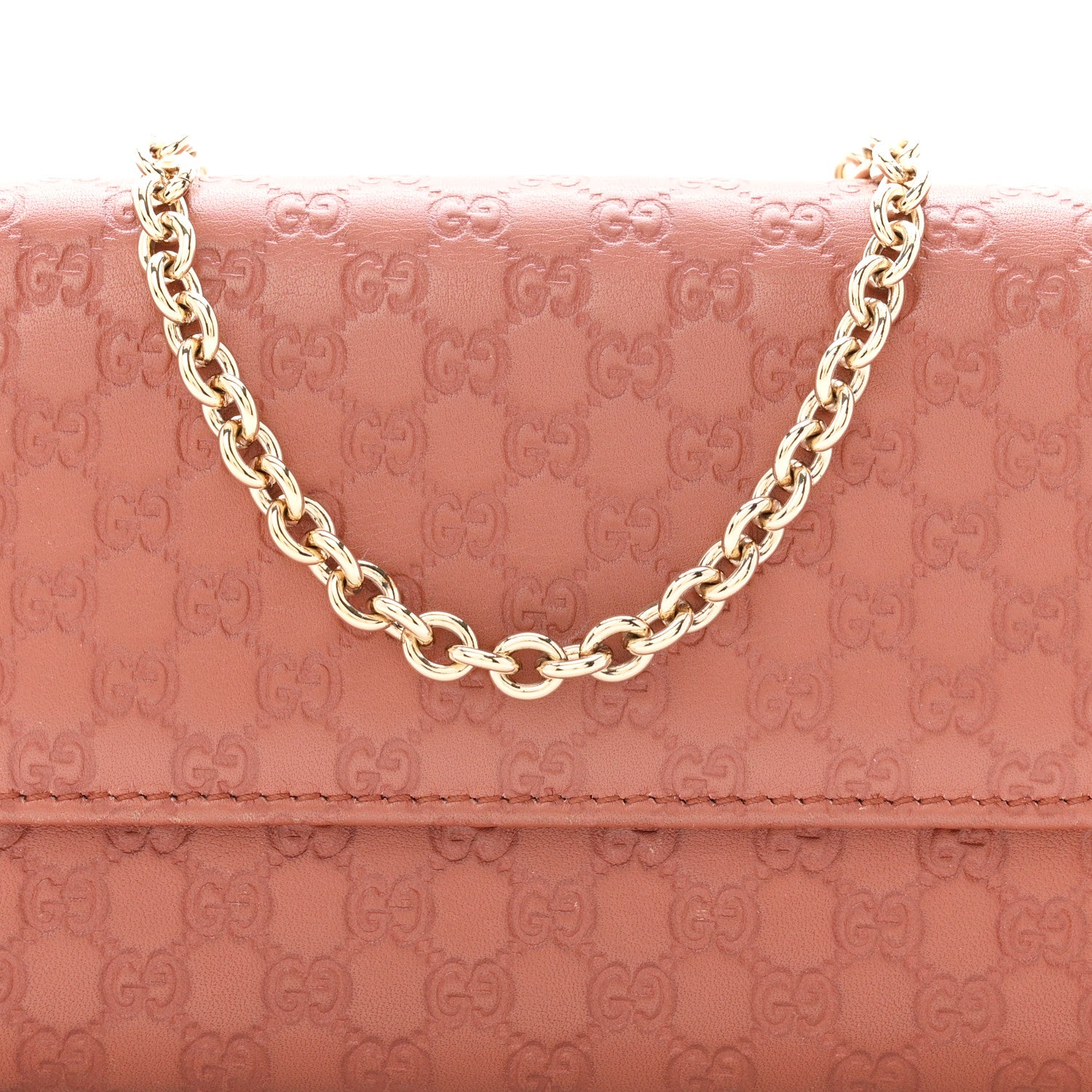 Gucci Guccissima Dice Chain Wallet Nude Pink 7 of 10