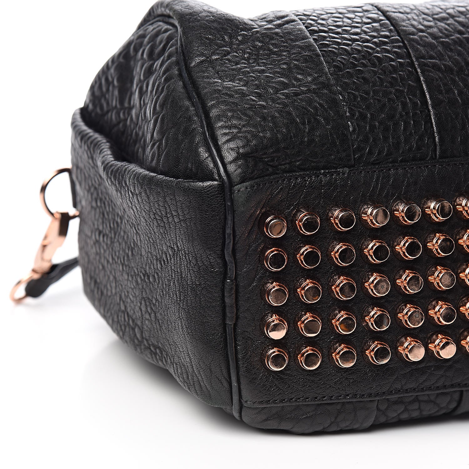 Alexander Wang Pebbled Lambskin Rocco Black Rose Gold Hardware 7 of 9