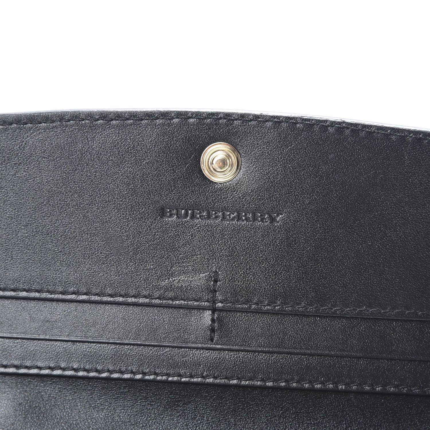 Burberry Calfskin Haymarket Check Henley Wallet Black 6 of 8