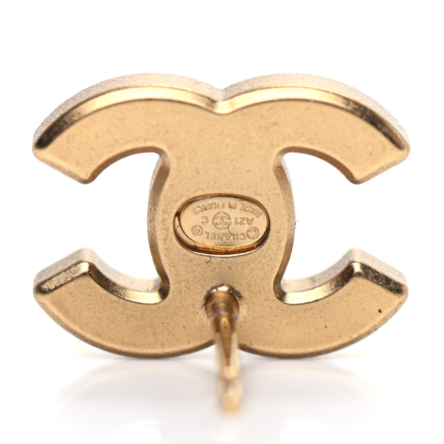 Chanel Crystal CC Earrings Gold 4 of 5