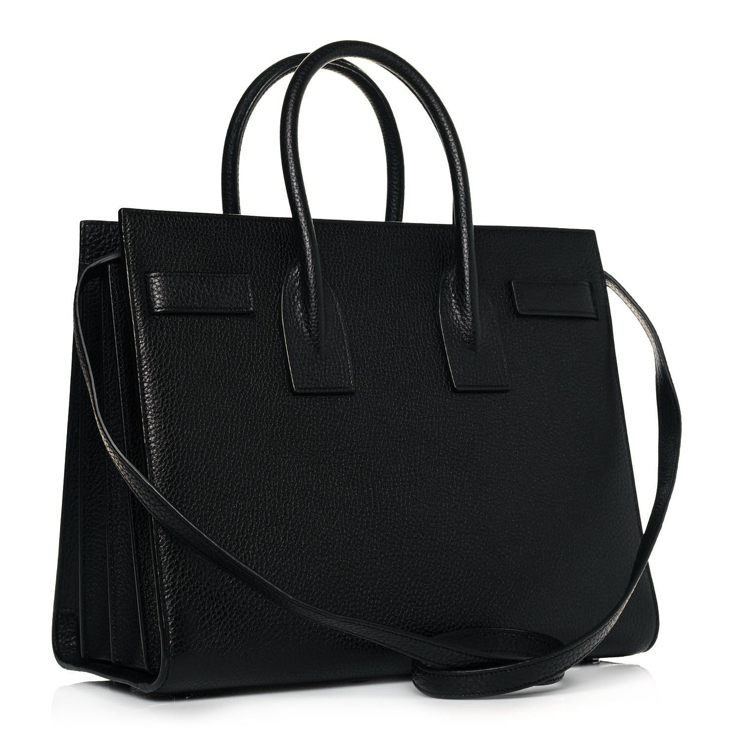 Grained Calfskin Small Sac De Jour Black