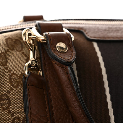 Gucci Monogram Vintage Web Small Boston Brown 15 of 16