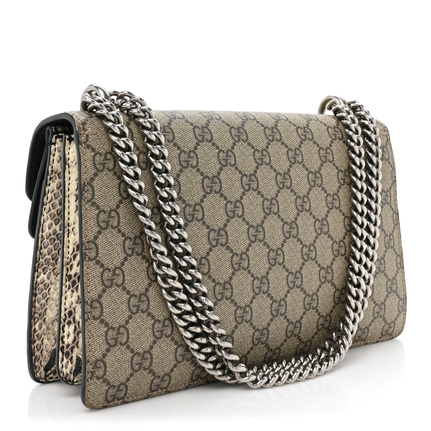 Gucci X MLB GG Supreme Monogram Python NY Yankees Patch Embroidered Small Dionysus Shoulder Bag 3 of 16