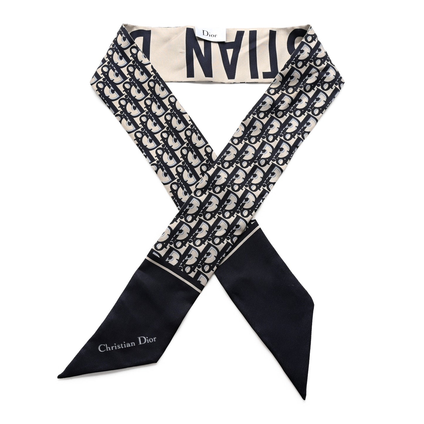 Silk Oblique Mitzah Scarf Blue