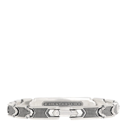 David Yurman Sterling Silver Black Diamond Mens Waves ID Link Bracelet 2 of 4