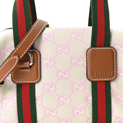 Gucci GG Supreme Web Mini GG Top Handle Bag Green Pink 8 of 10
