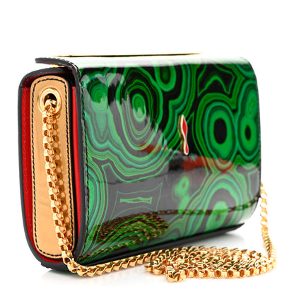 Christian Louboutin Patent Crystal Malachite Vanite Clutch Green Multicolor 3 of 10