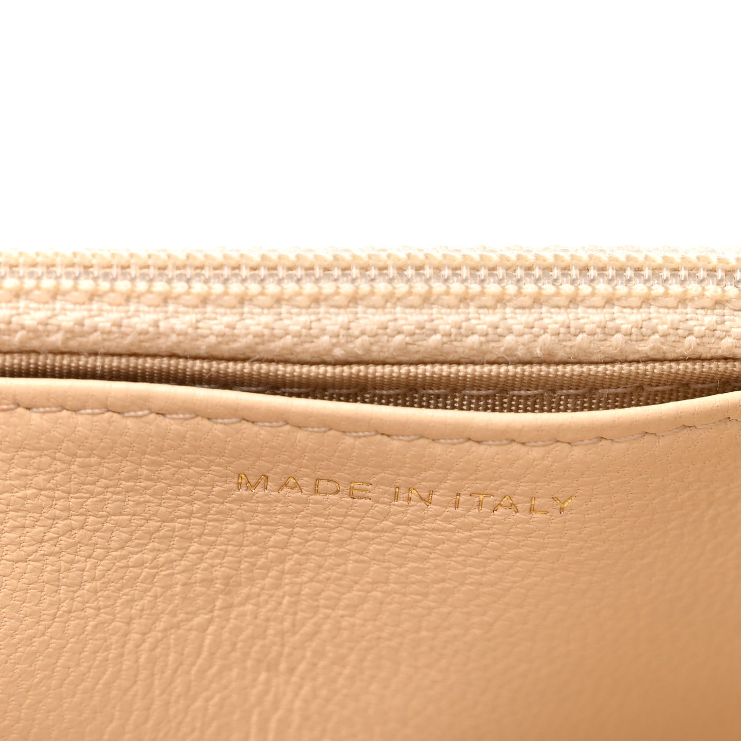 Lambskin Quilted Chanel 19 Wallet On Chain WOC Beige