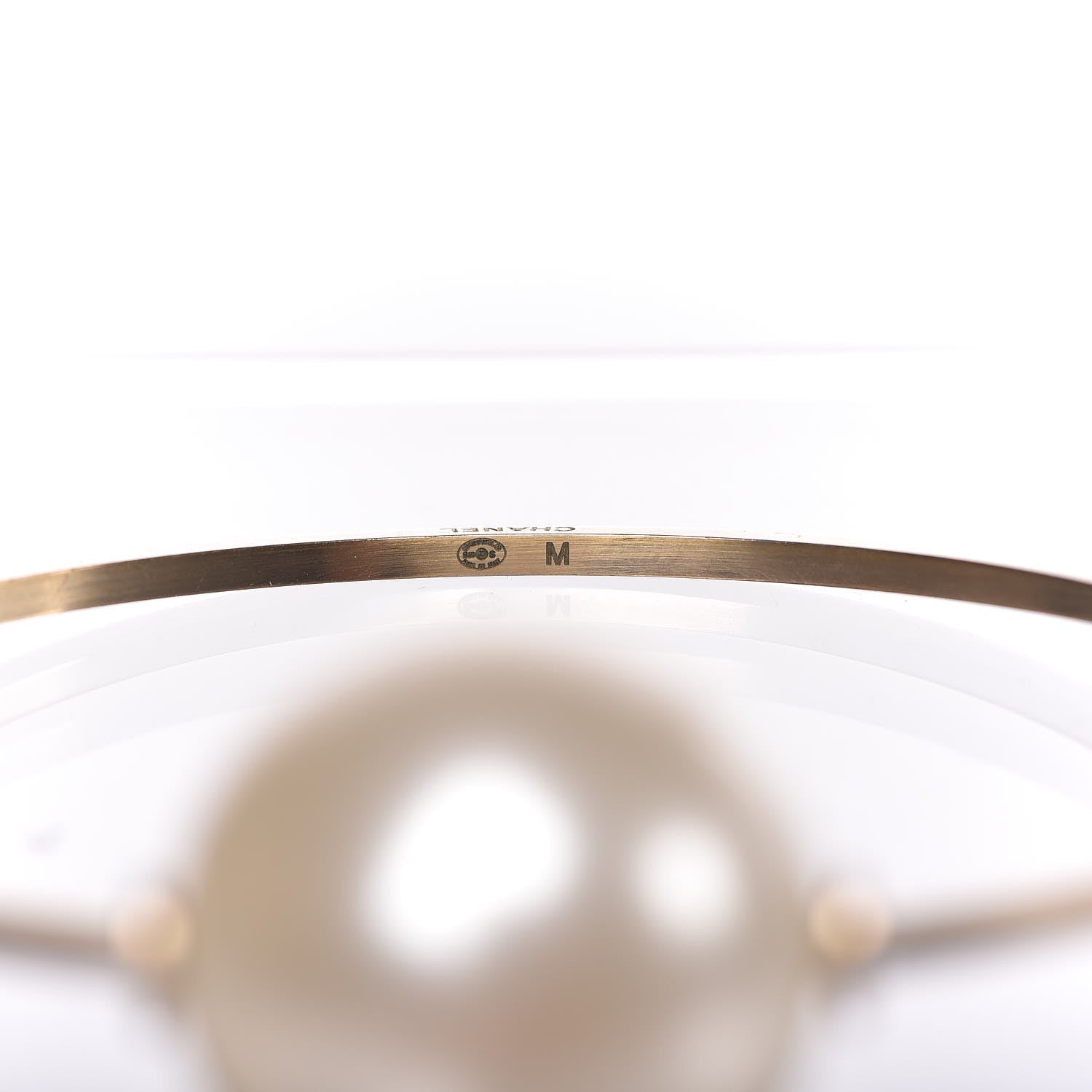 Chanel Pearl Medium Bangle Gold 6 of 6