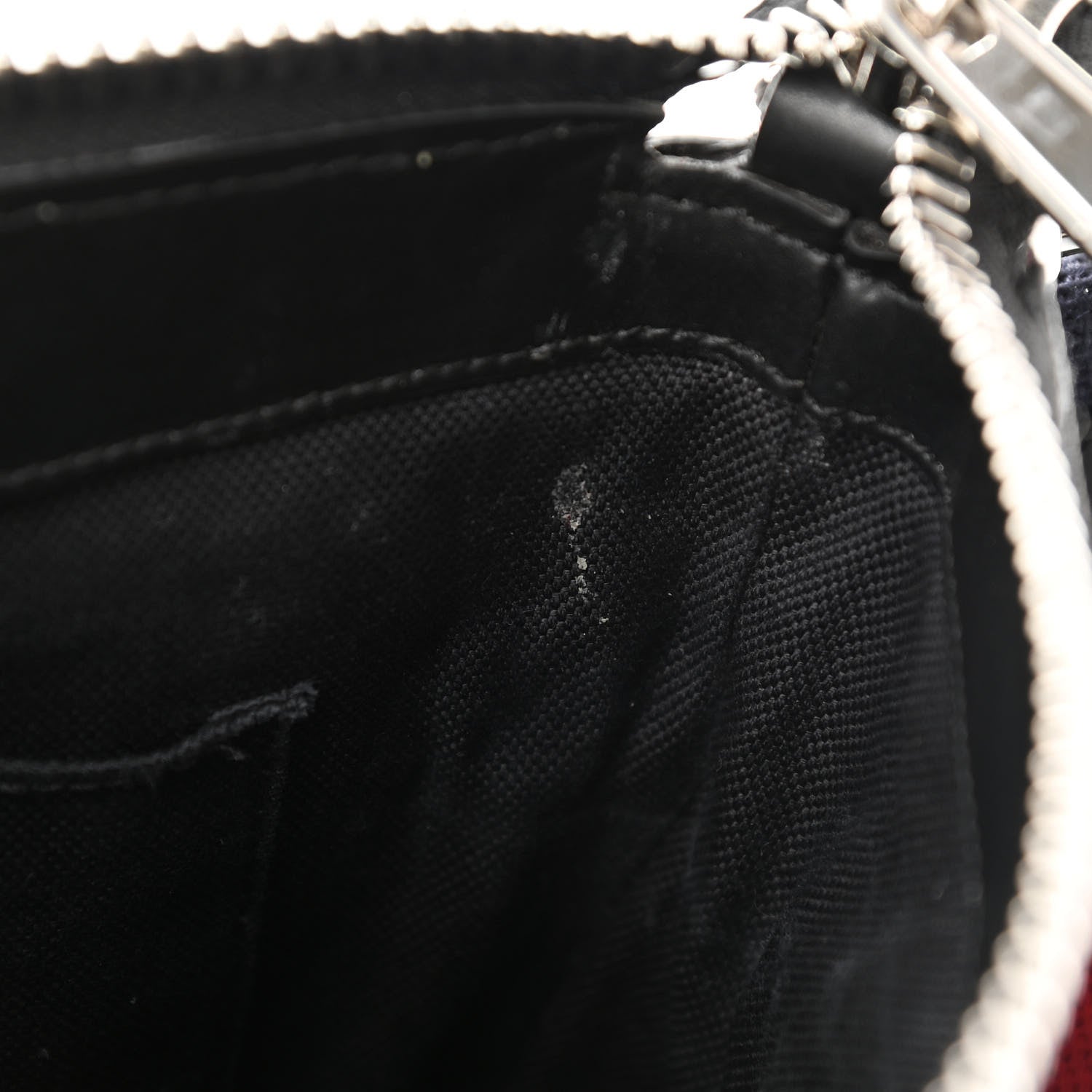 Gucci GG Supreme Monogram Web Small Flat Messenger Bag Black Grey 8 of 12