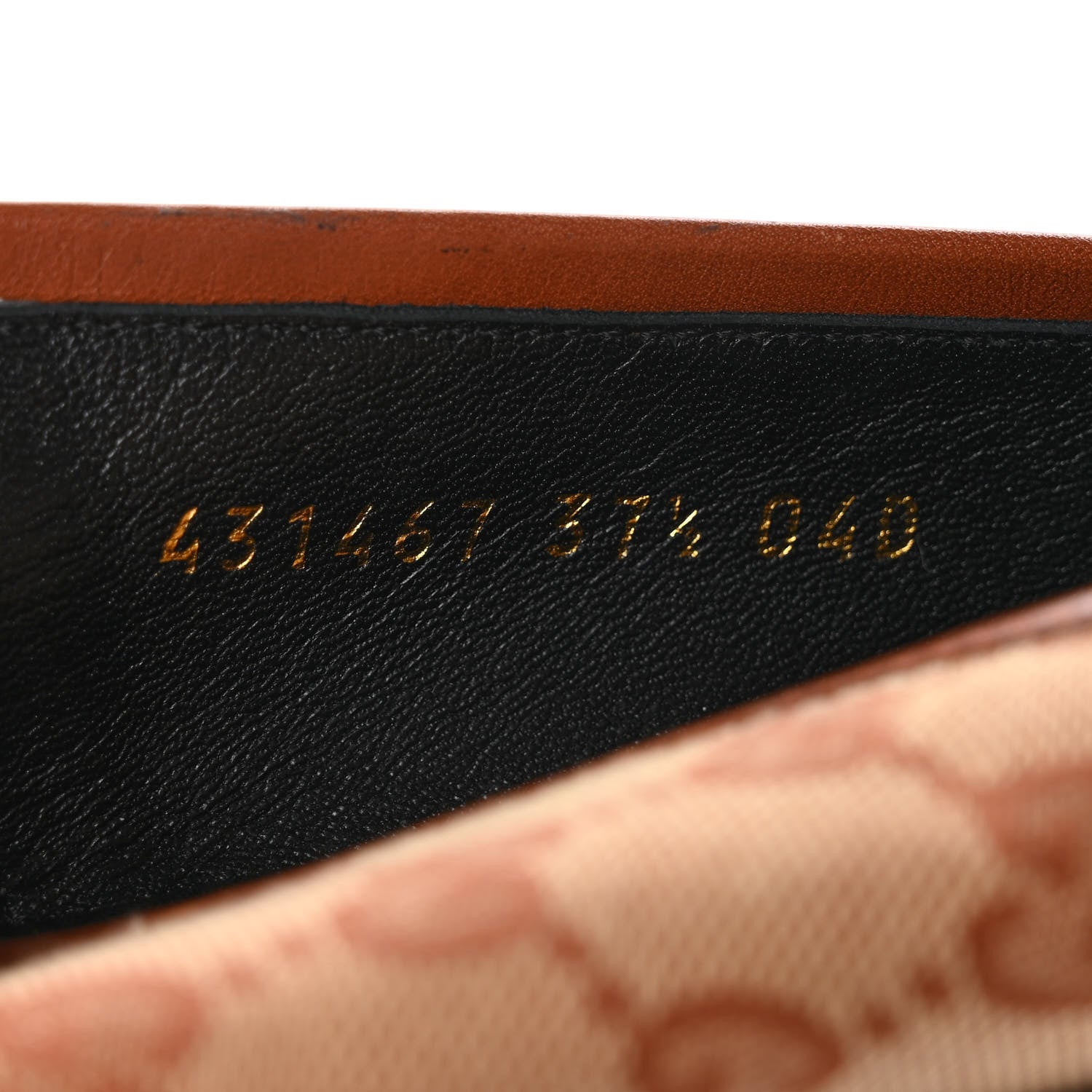 Gucci Canvas GG Monogram Horsebit Womens Jordaan Loafers 37.5 Beige Ruggine Rust 8 of 9