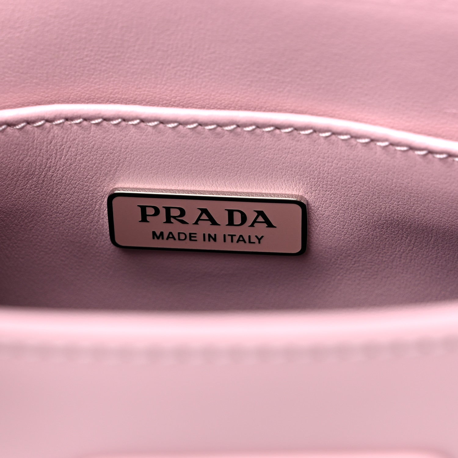 Prada Spazzolato Triangle Small Double Handle Crossbody Tote Alabastro 6 of 8