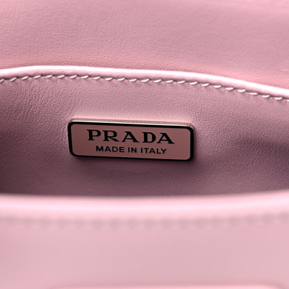 Prada Spazzolato Triangle Small Double Handle Crossbody Tote Alabastro 6 of 8