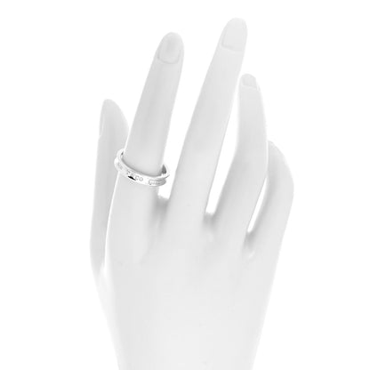 Tiffany Sterling Silver Narrow 1837 Band Ring 57 8 2 of 5