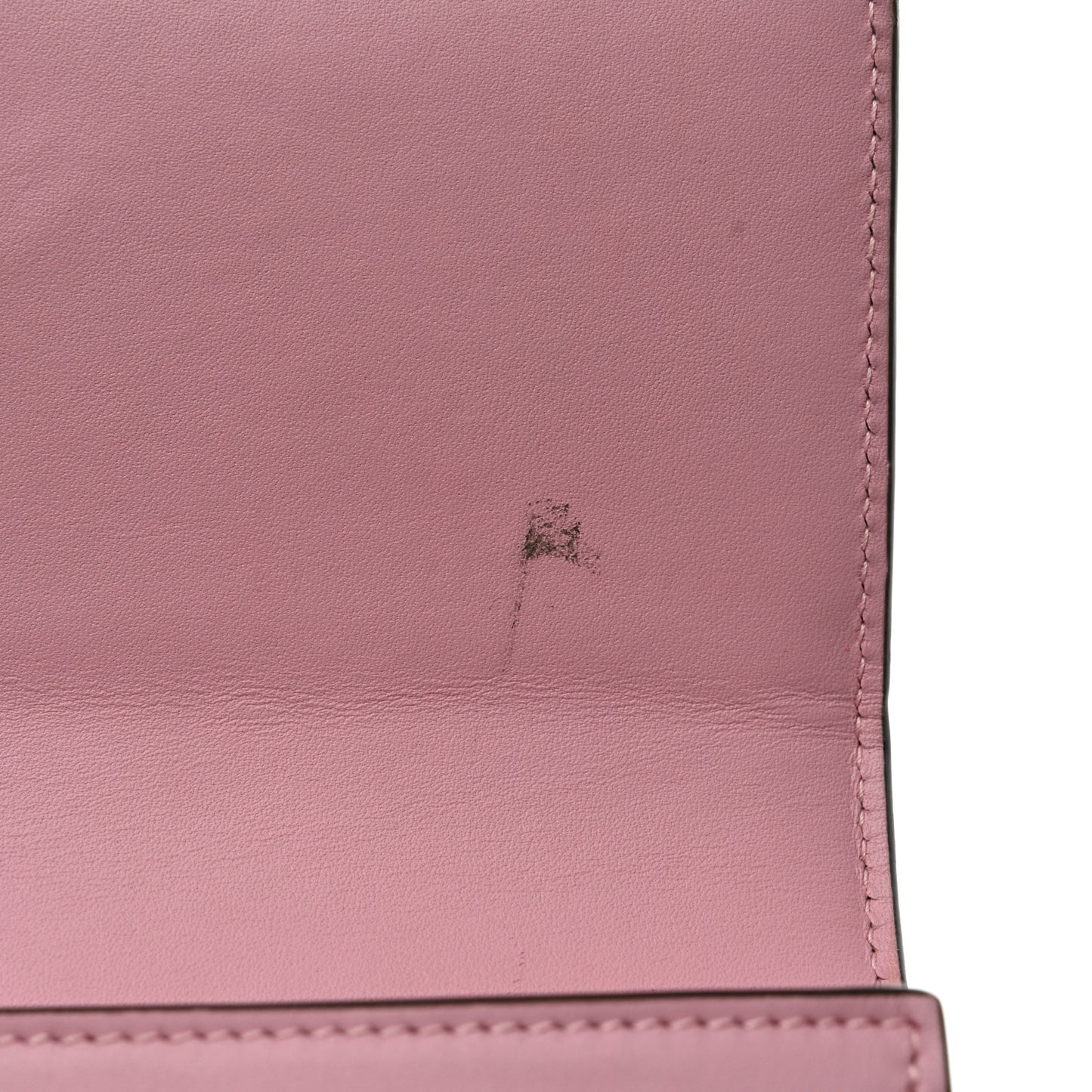 GG Supreme Monogram Strawberry Flap Wallet Light Pink