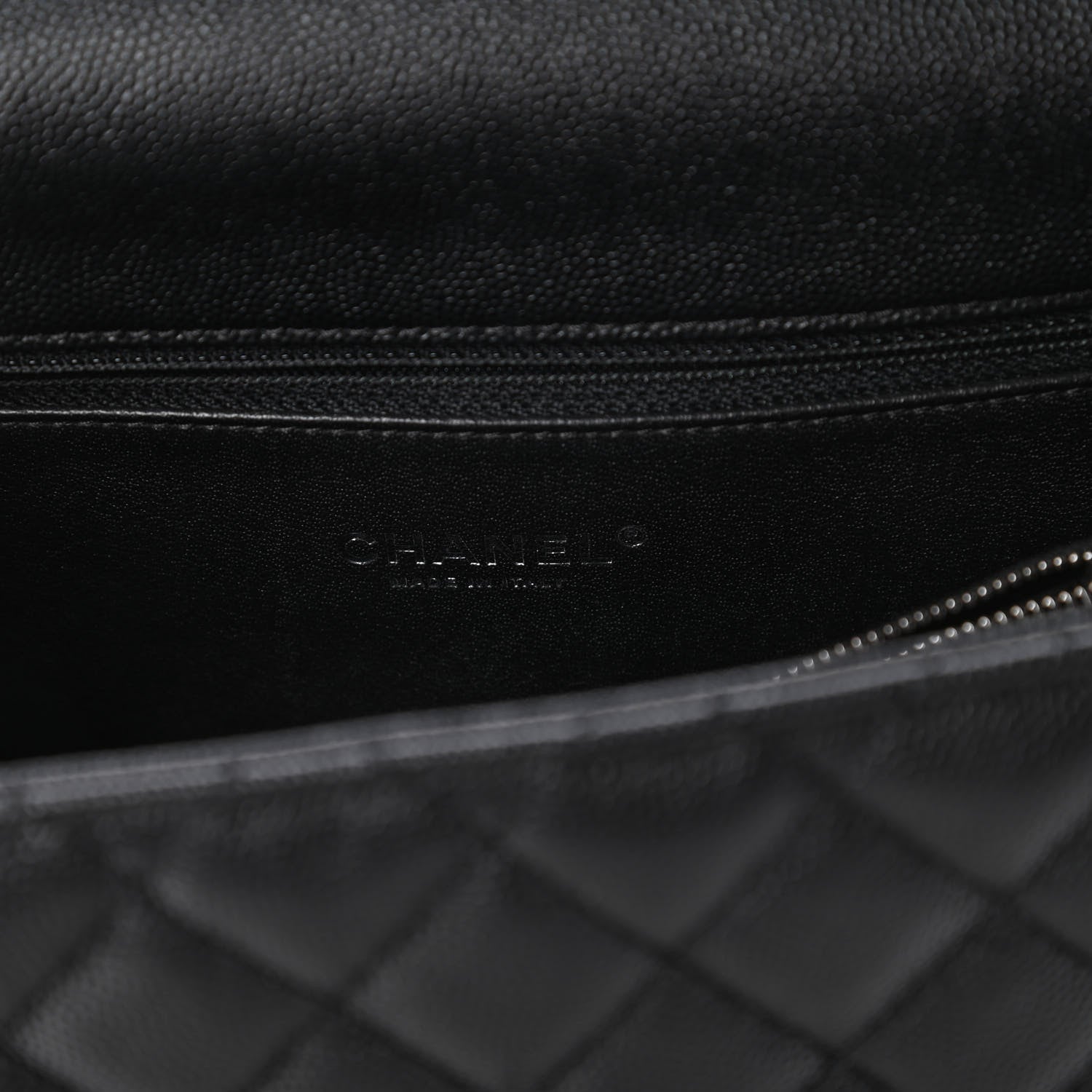 Chanel Caviar Lizard Quilted Large Coco Handle Flap Black 8 of 10