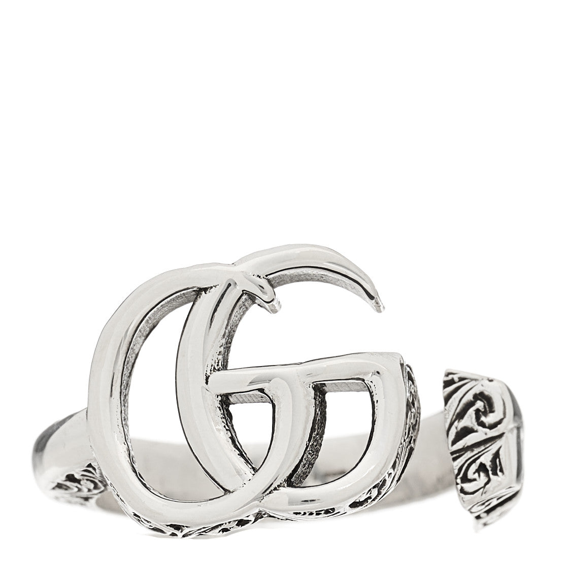 Sterling Silver GG Marmont Key Motif Ring 48 4.5