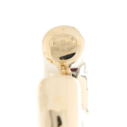 Chanel Metal Large CC Earrings Light Gold 4 of 4