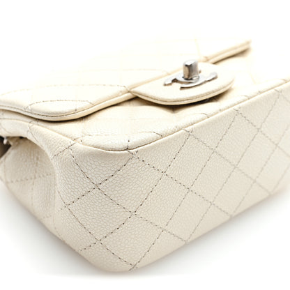 Chanel Iridescent Caviar Quilted Mini Square Flap White 9 of 10