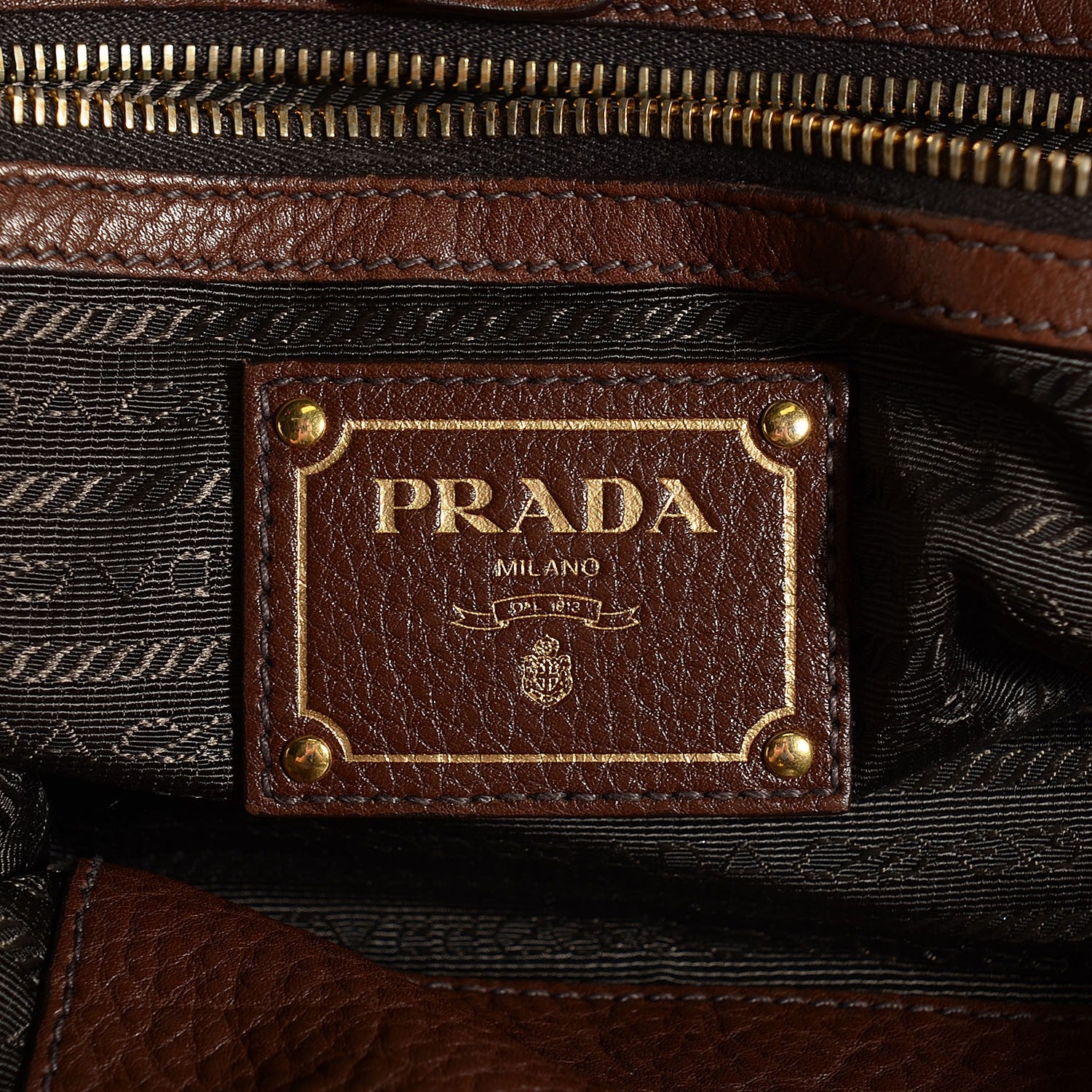 Prada Vitello Daino Tote Bruciato 6 of 12