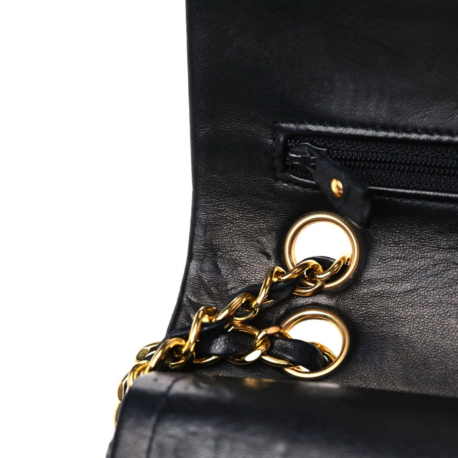 Chanel Lambskin Quilted Small Double Flap Black 16 of 19
