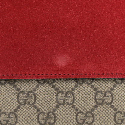 Gucci GG Supreme Monogram Suede Cudu Medium Dionysus Shoulder Bag Beige Ebony Vulcanic Red 14 of 14