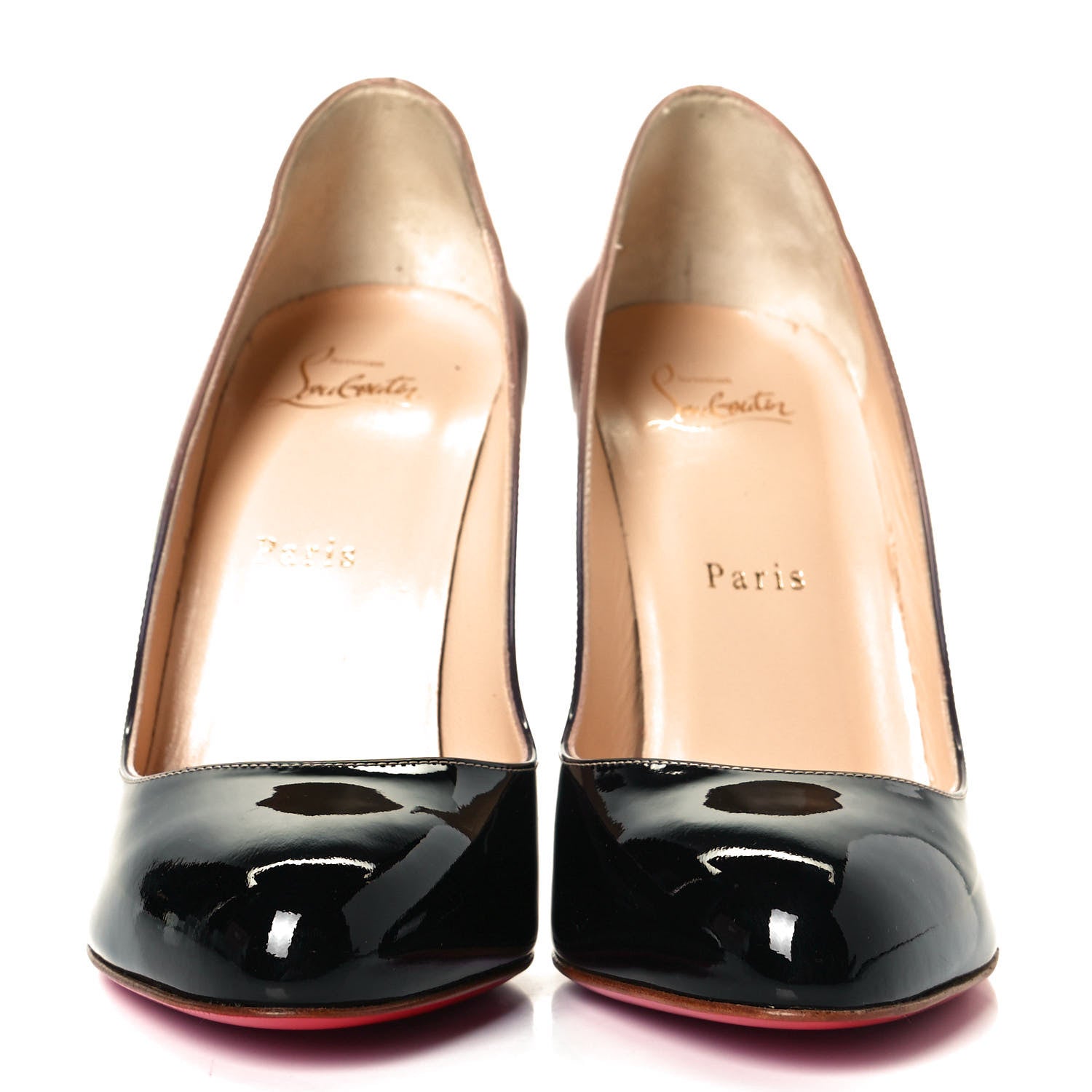 Christian Louboutin Patent Degrade Merci Allen 100 Pumps 39.5 Black Nude 3 of 11