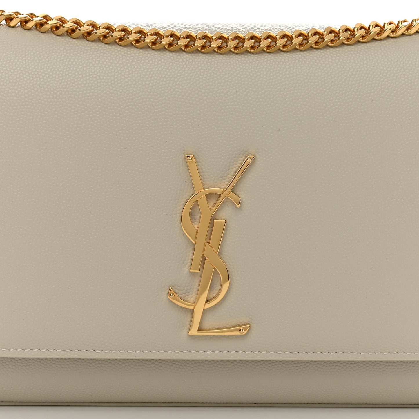 Grain De Poudre Medium Classic Monogram Kate Satchel Crema Soft