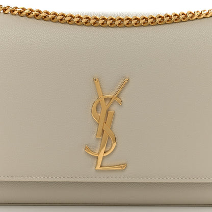 Saint Laurent Grain De Poudre Medium Classic Monogram Kate Satchel Crema Soft 7 of 9