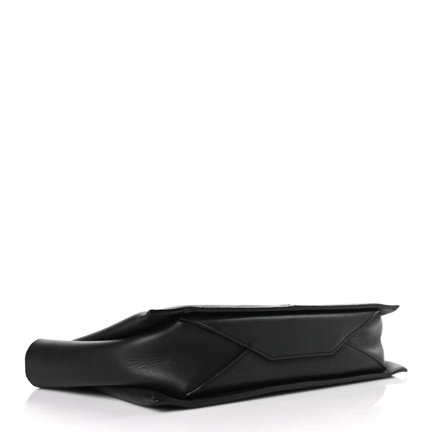 Celine Smooth Calfskin Tri-Fold Clutch on Chain Black 4 of 9