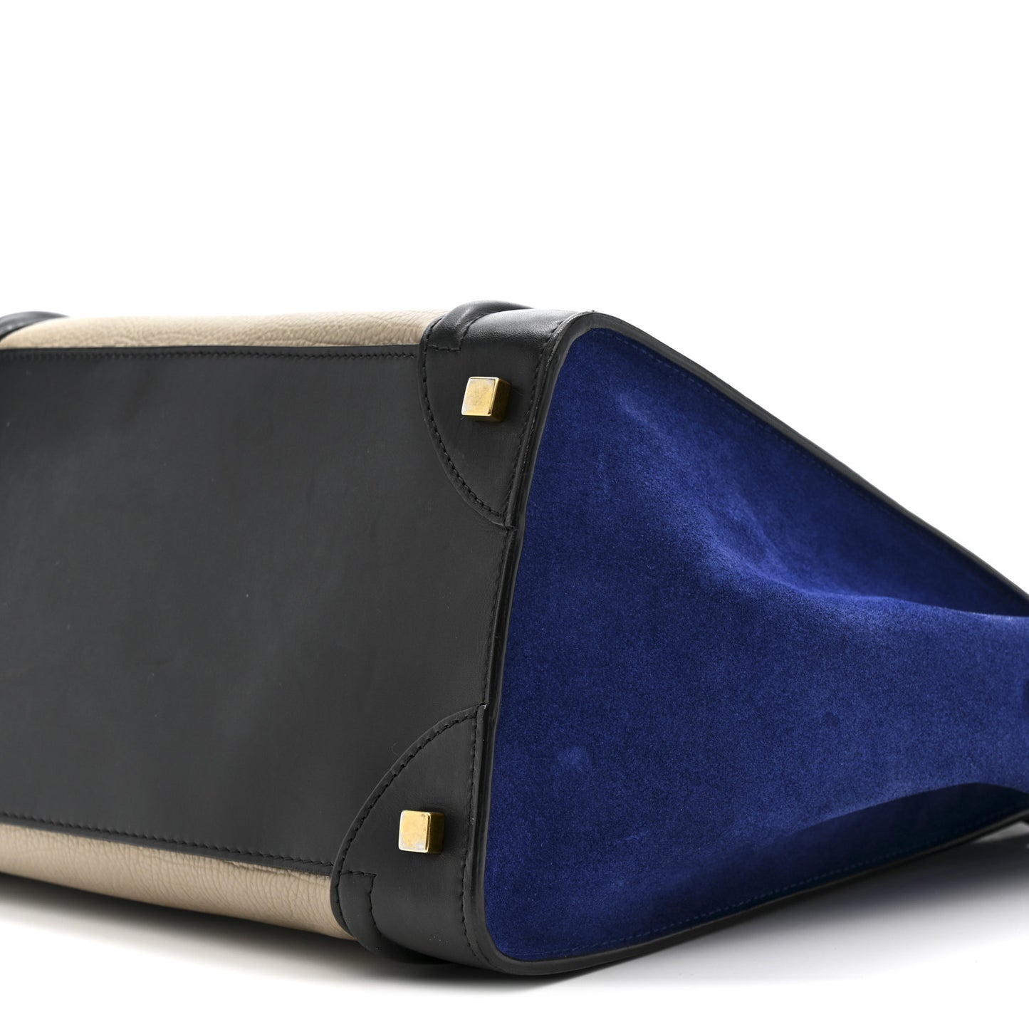 Elephant Calfskin Suede Mini Tri-Color Luggage Sand