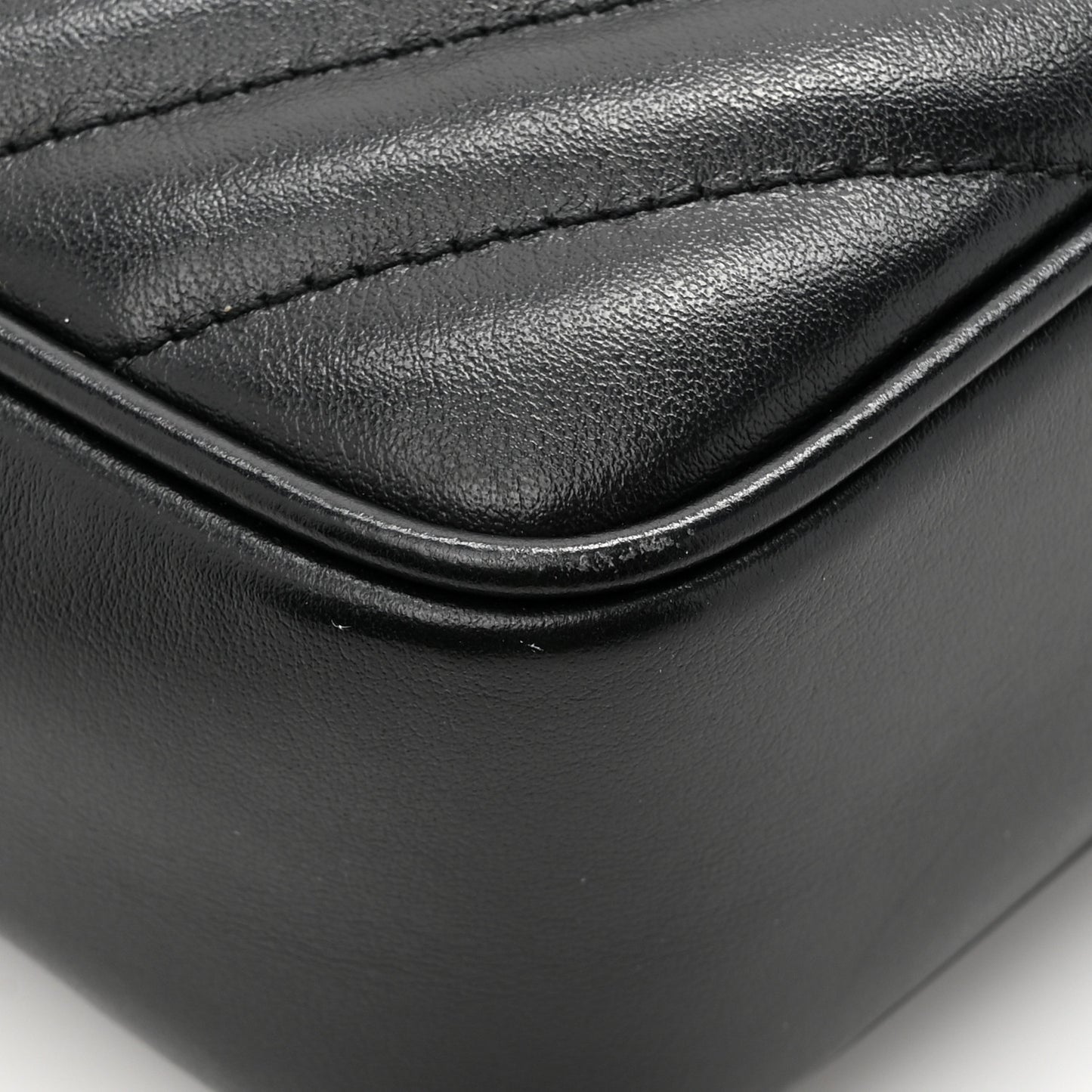 Calfskin Matelasse Monogram Monochrome Lou Camera Bag Black
