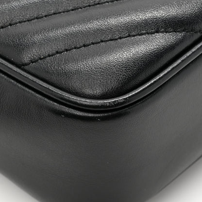 Saint Laurent Calfskin Matelasse Monogram Monochrome Lou Camera Bag Black 12 of 13
