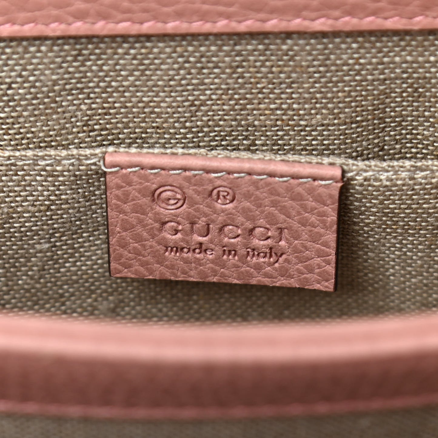 Dollar Calfskin Small Interlocking G Shoulder Bag Soft Pink
