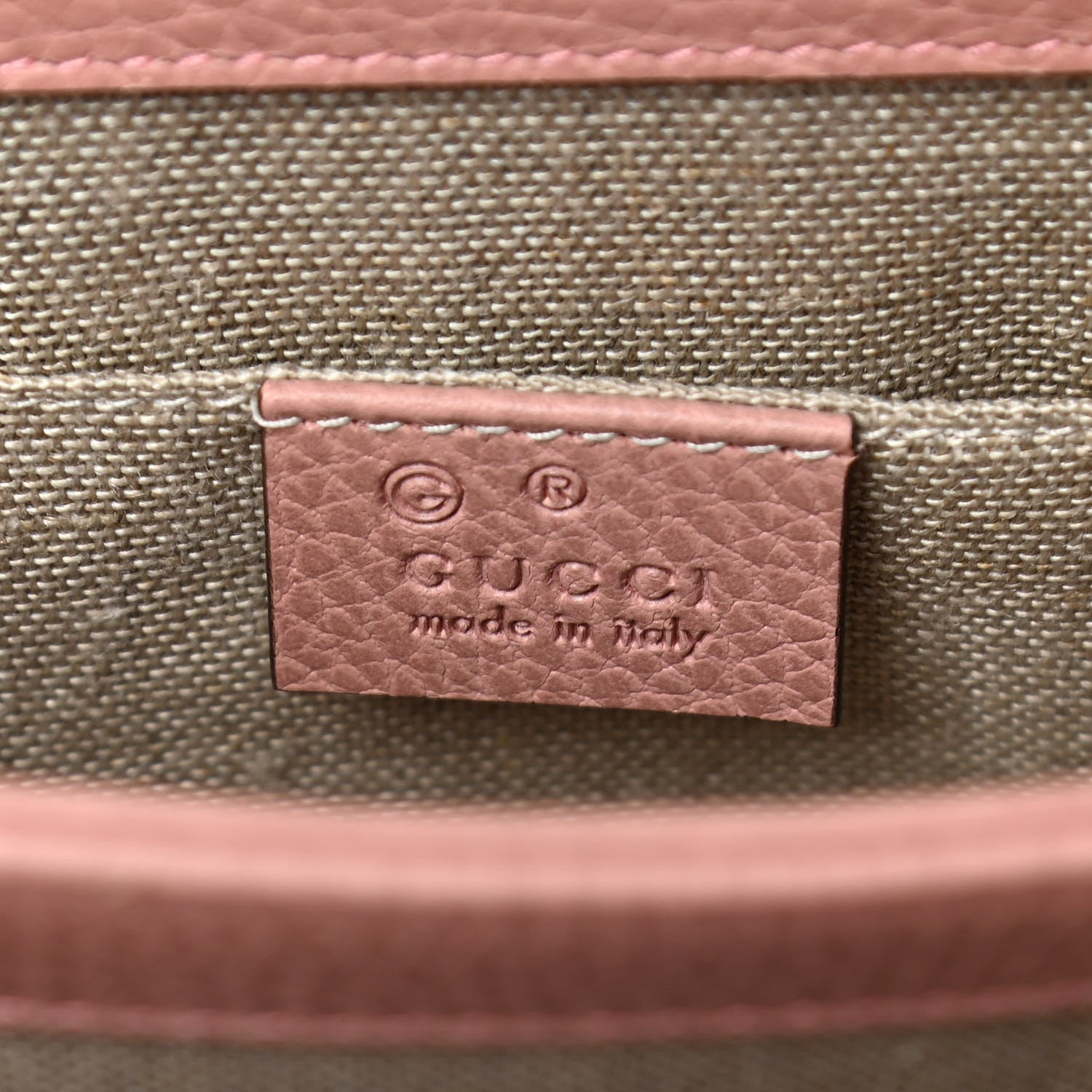 Gucci Dollar Calfskin Small Interlocking G Shoulder Bag Soft Pink 6 of 13