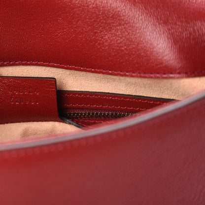 Gucci New Sakai Calfskin Lux Small Dahlia Messenger Shoulder Bag New Cherry Red 9 of 10