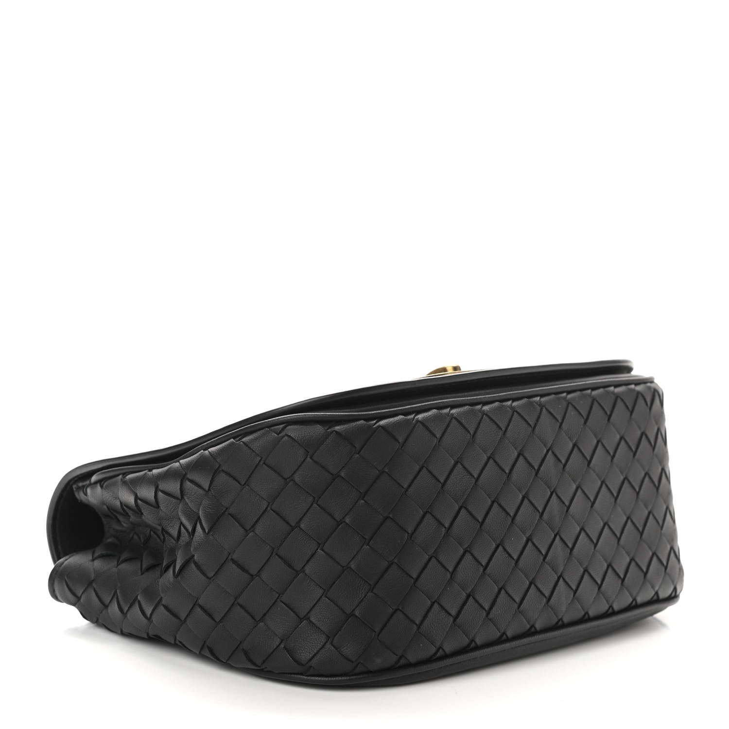 Bottega Veneta Nappa Intrecciato BV Luna Shoulder Bag Black 3 of 9