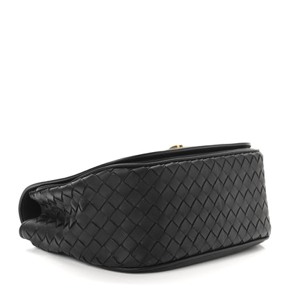 Bottega Veneta Nappa Intrecciato BV Luna Shoulder Bag Black 3 of 9