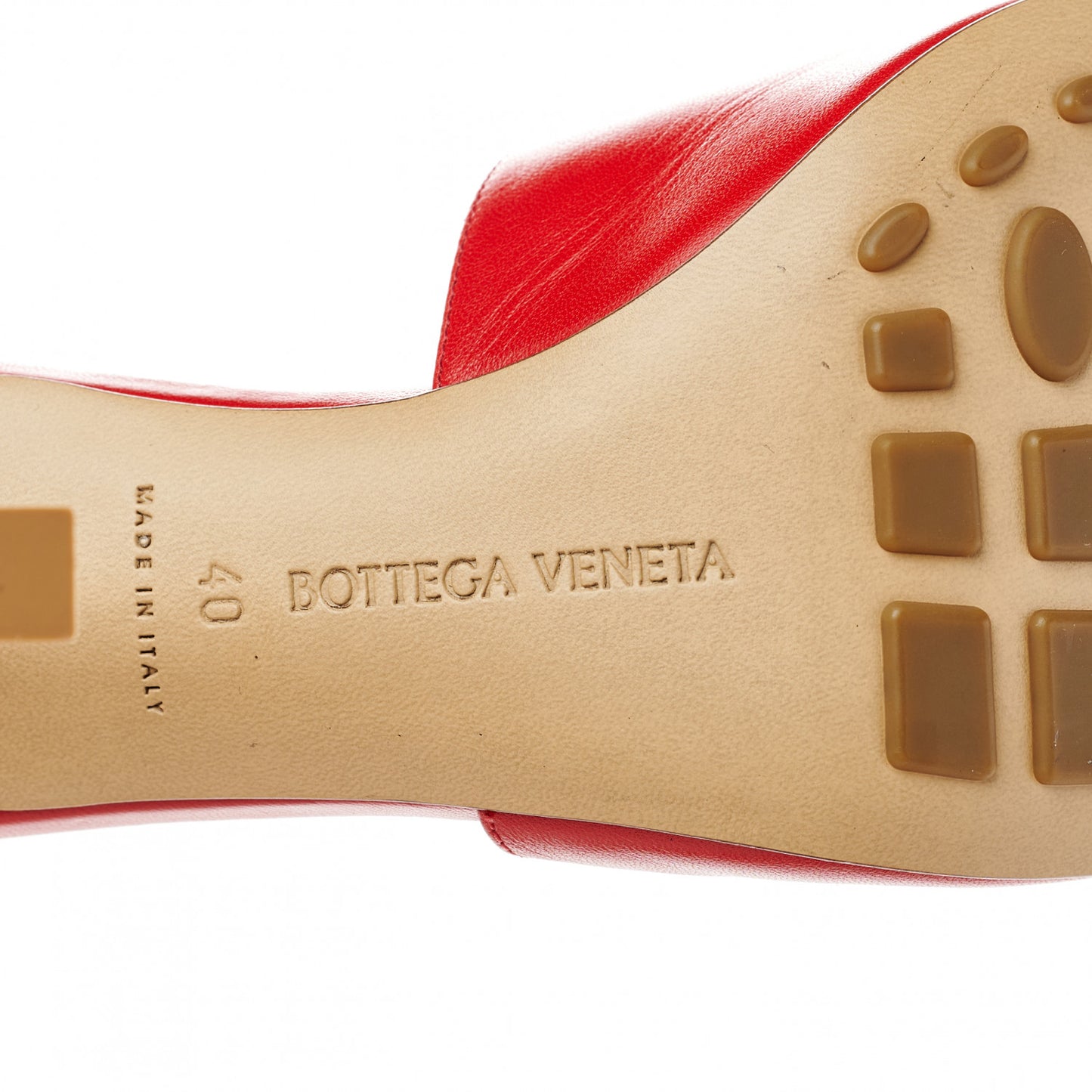 Lambskin Stretch Mule Sandals 40 Bright Red