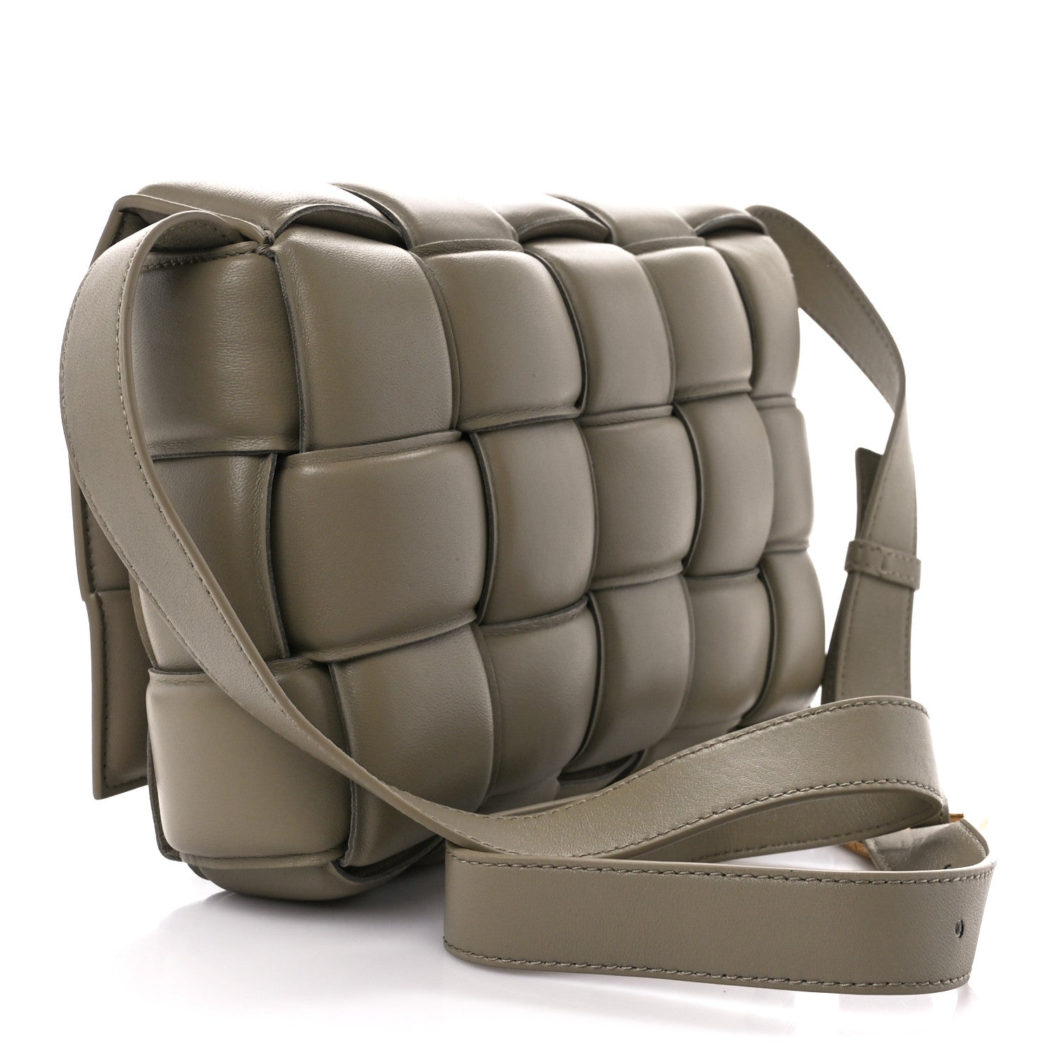 Bottega Veneta Nappa Maxi Intreccio Padded Cassette Crossbody Bag Taupe 3 of 14