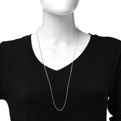Tiffany Sterling Silver 18K Rose Gold Mixed Bead Necklace 2 of 6