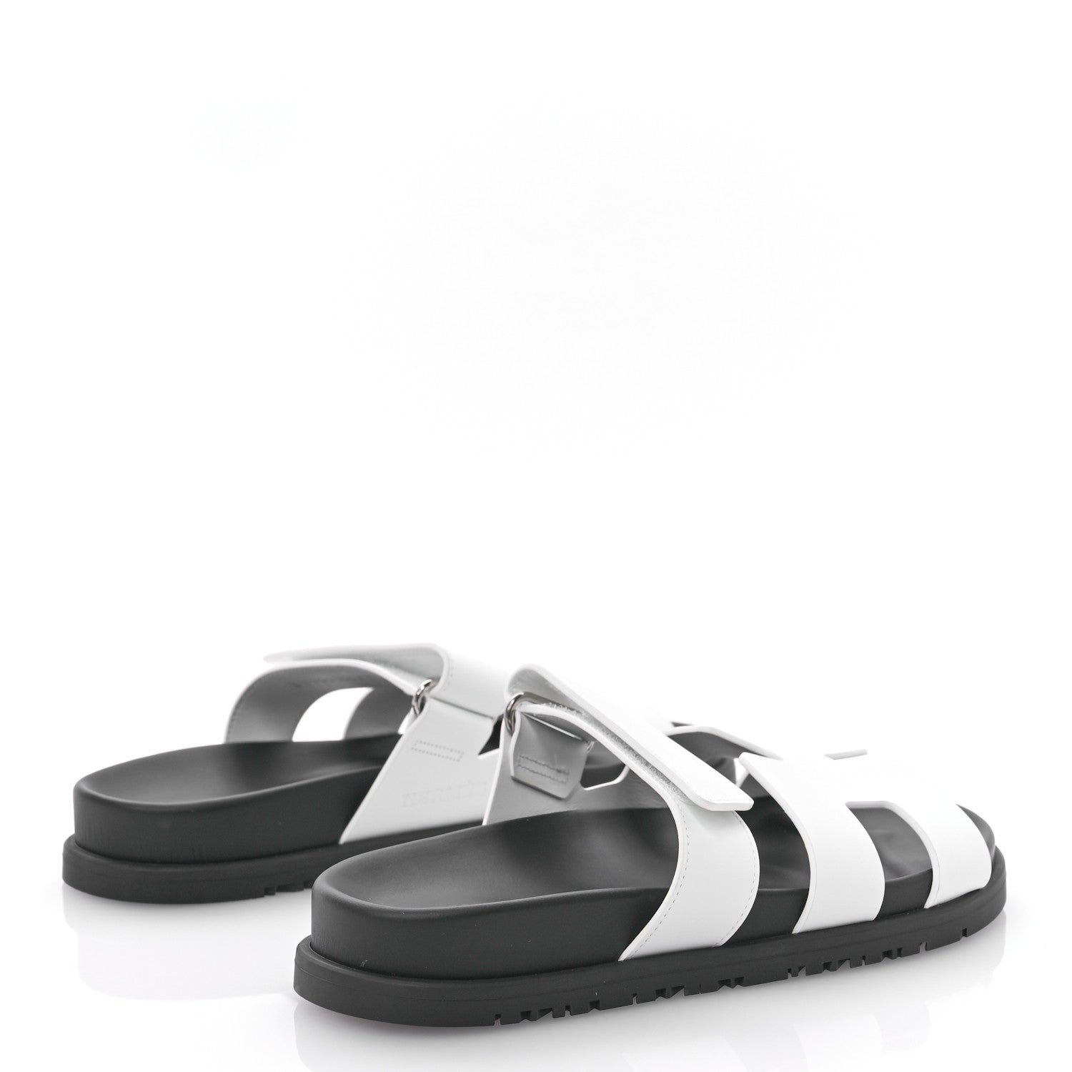 Hermes Calfskin Womens Chypre Sandals 36 White 4 of 8