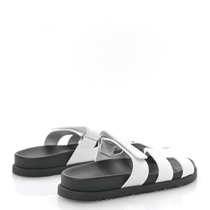 Hermes Calfskin Womens Chypre Sandals 36 White 4 of 8