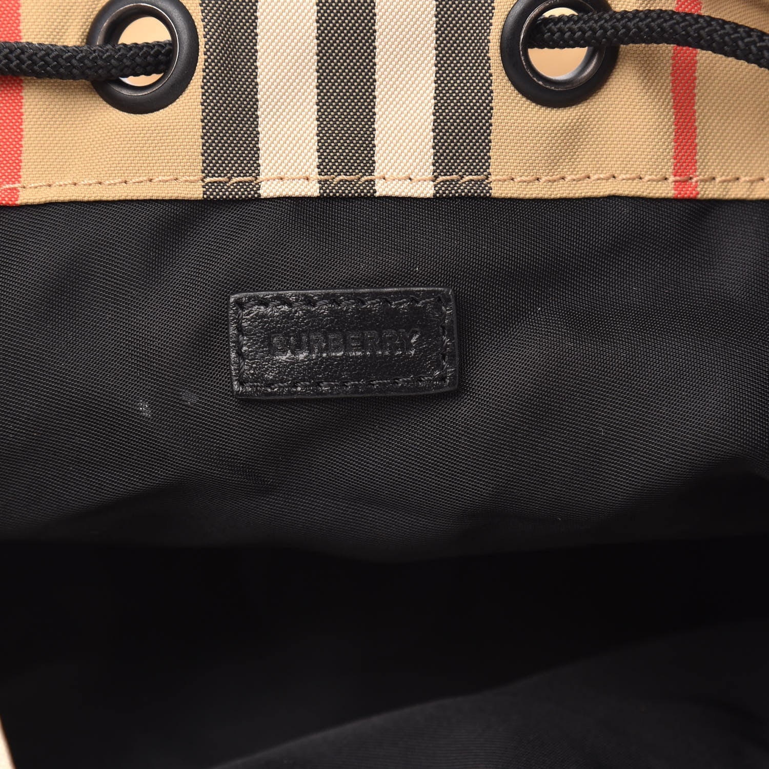 Burberry Econyl Icon Stripe Phoebe Drawcord Pouch Archive Beige 7 of 11