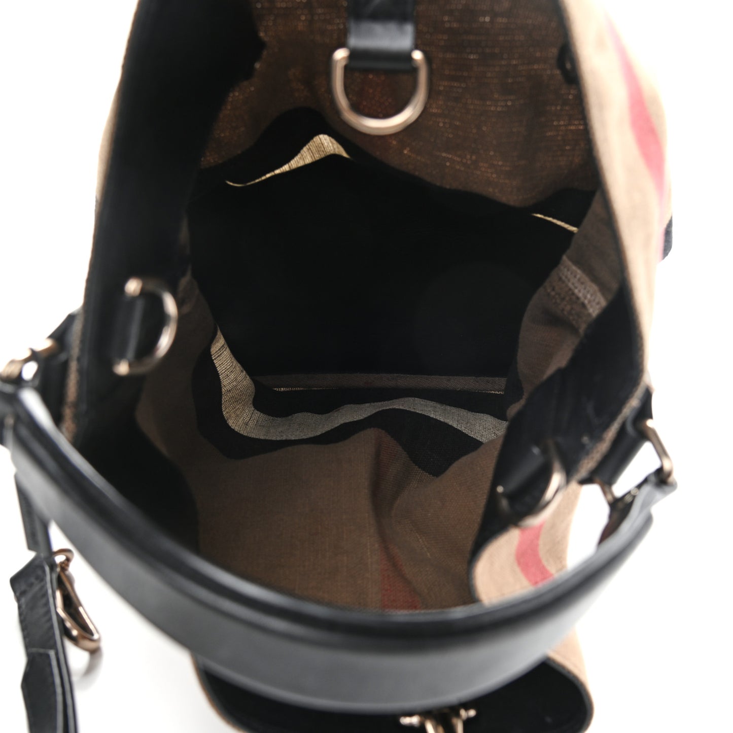 Canvas Mega Check Medium Ashby Hobo Saddle Black