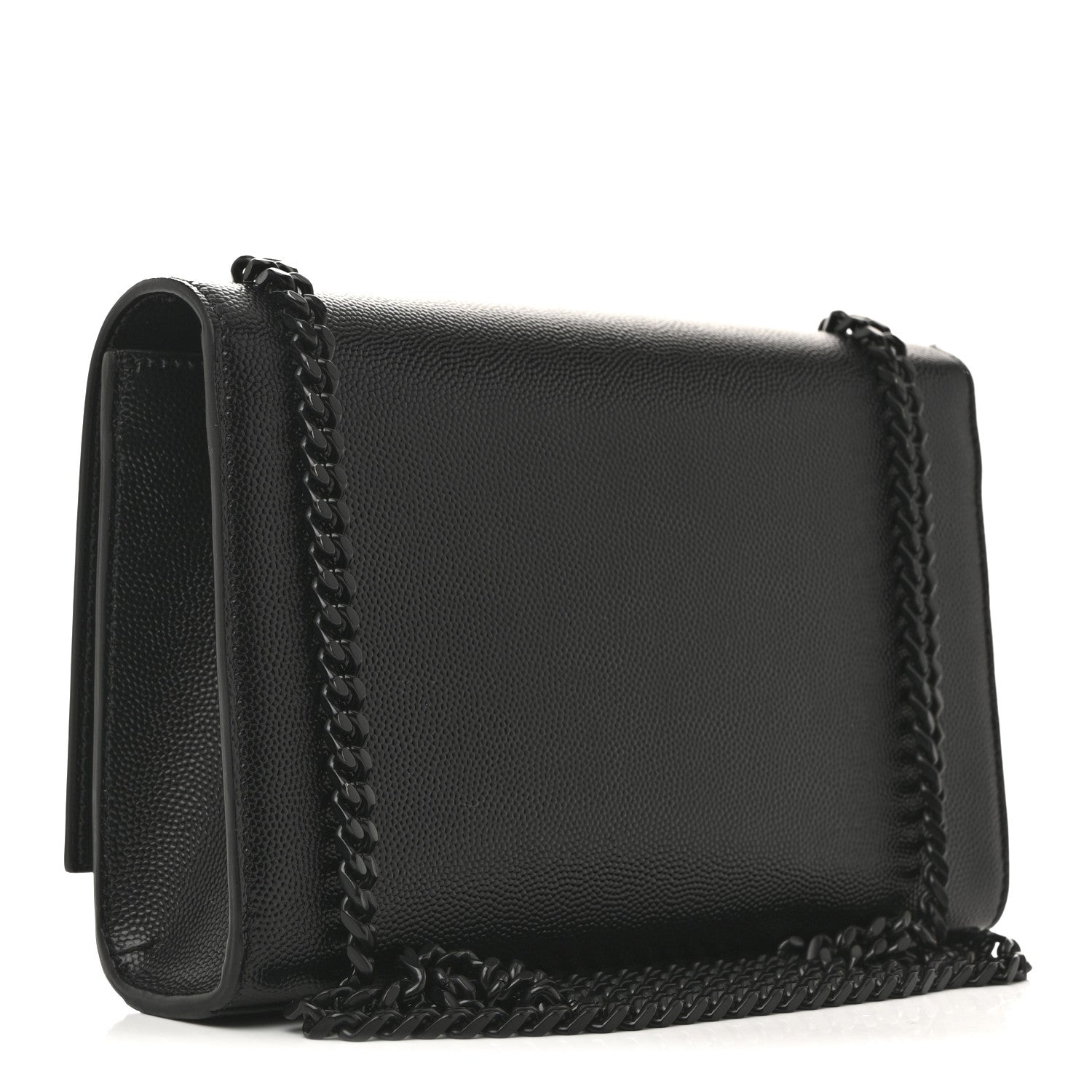 Saint Laurent Grain De Poudre Small Monogram Monochrome Kate Satchel Black 3 of 11