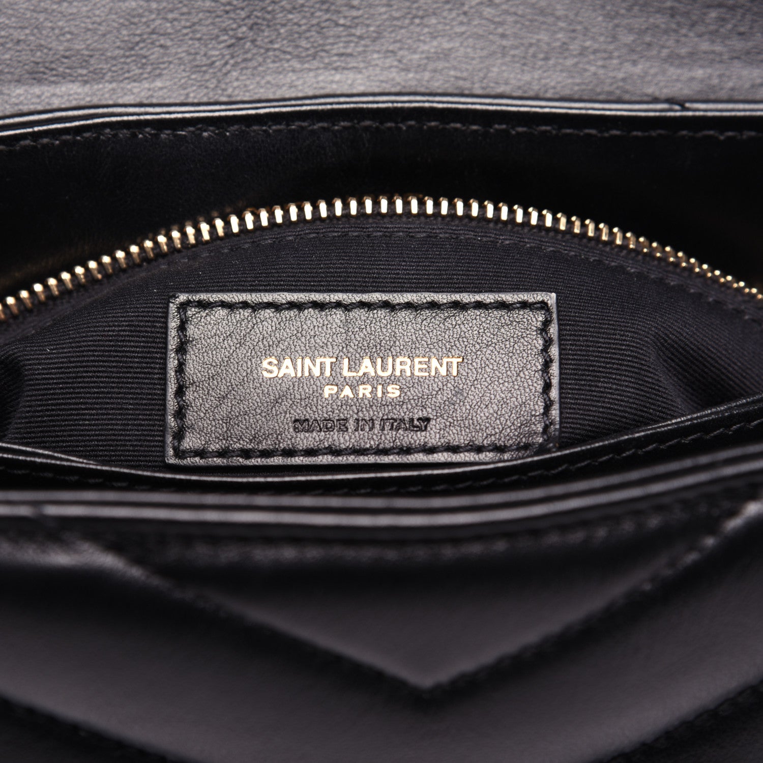 Saint Laurent Calfskin Y Quilted Monogram Toy Loulou Crossbody Bag Black 8 of 12